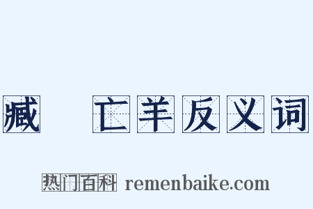 臧穀亡羊反义词是什么意思的图片